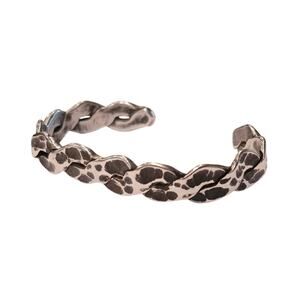 Vintage Sterling Silver Mixed-Finish Cuff Bracelet